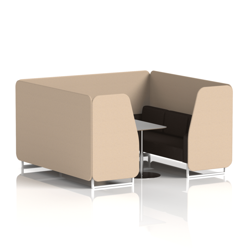 Brixworth Booth With White Legs And Grey Table In Two Tone - Image 79