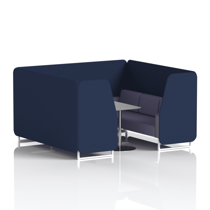 Brixworth Booth With White Legs And Grey Table In Two Tone - Image 80