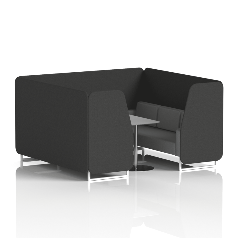 Brixworth Booth With White Legs And Grey Table In Two Tone - Image 81