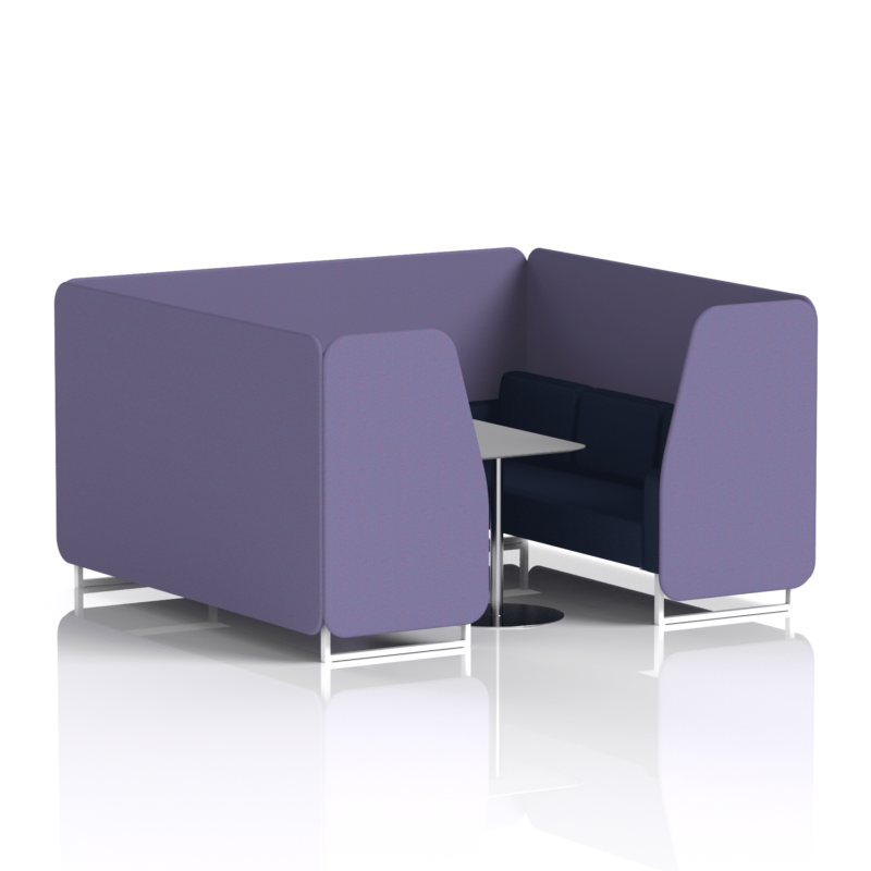 Brixworth Booth With White Legs And Grey Table In Two Tone - Image 82