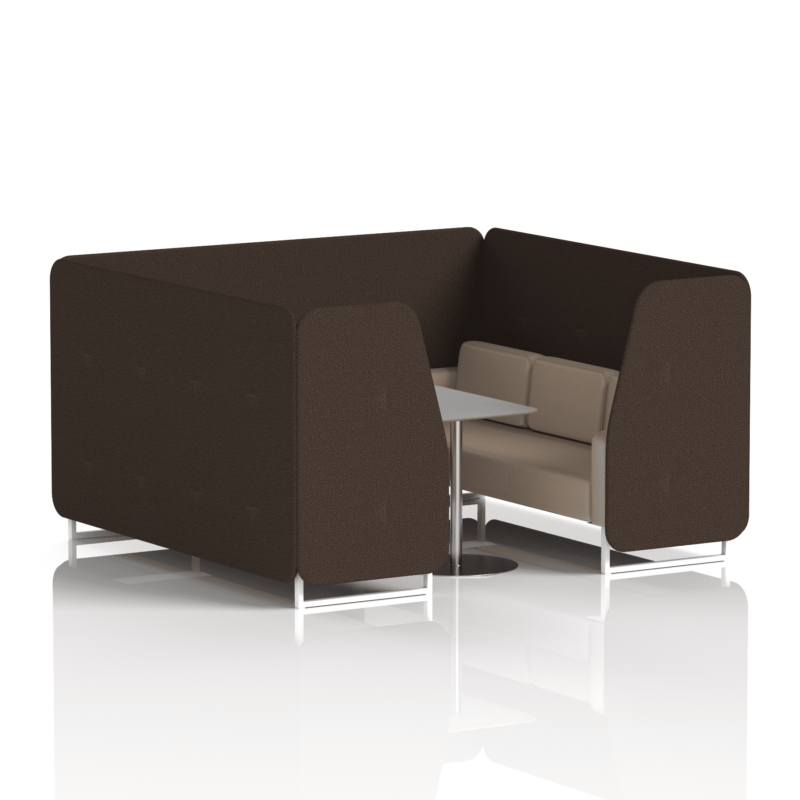 Brixworth Booth With White Legs And Grey Table In Two Tone - Image 84