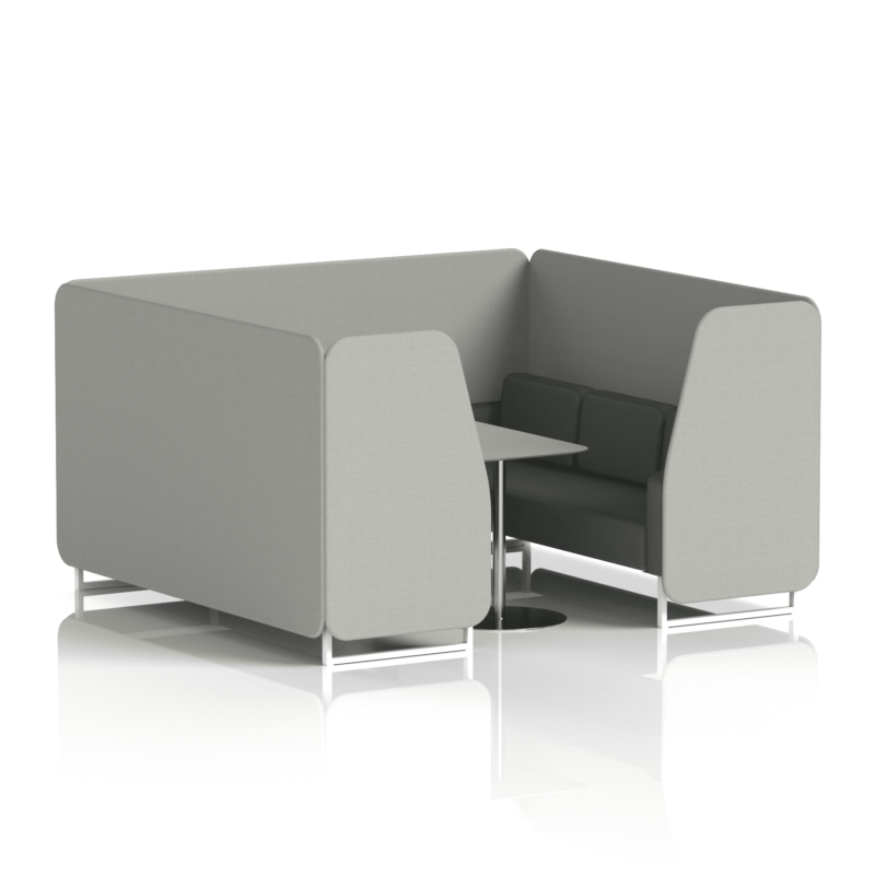Brixworth Booth With White Legs And Grey Table In Two Tone - Image 88