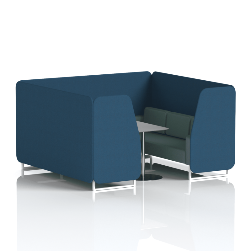 Brixworth Booth With White Legs And Grey Table In Two Tone - Image 89