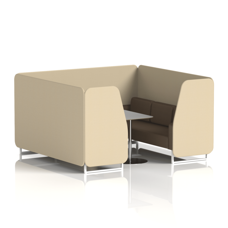 Brixworth Booth With White Legs And Grey Table In Two Tone - Image 90