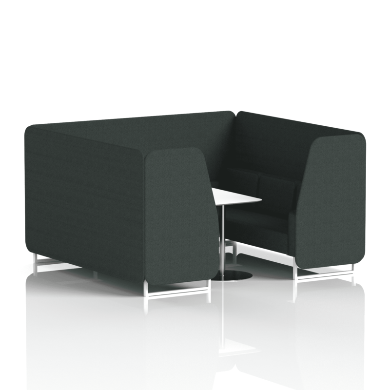 Brixworth Booth With White Legs And White Table In Single Tone - Image 62