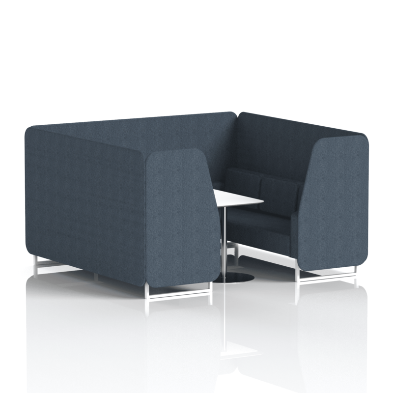 Brixworth Booth With White Legs And White Table In Single Tone - Image 63