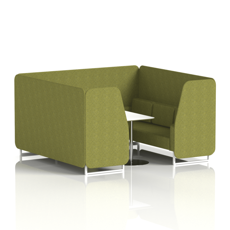 Brixworth Booth With White Legs And White Table In Single Tone - Image 64