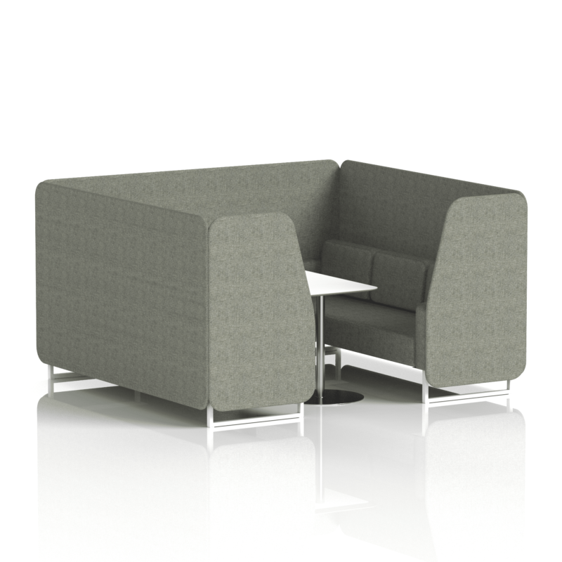 Brixworth Booth With White Legs And White Table In Single Tone - Image 66