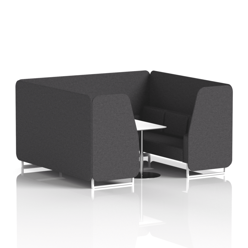Brixworth Booth With White Legs And White Table In Single Tone - Image 67