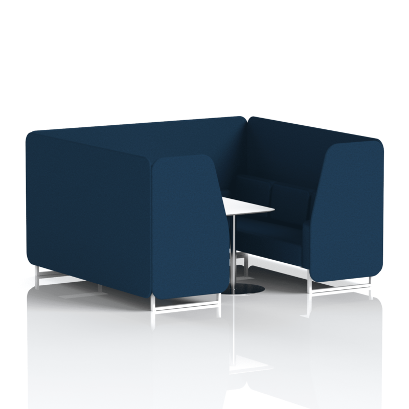 Brixworth Booth With White Legs And White Table In Single Tone - Image 68