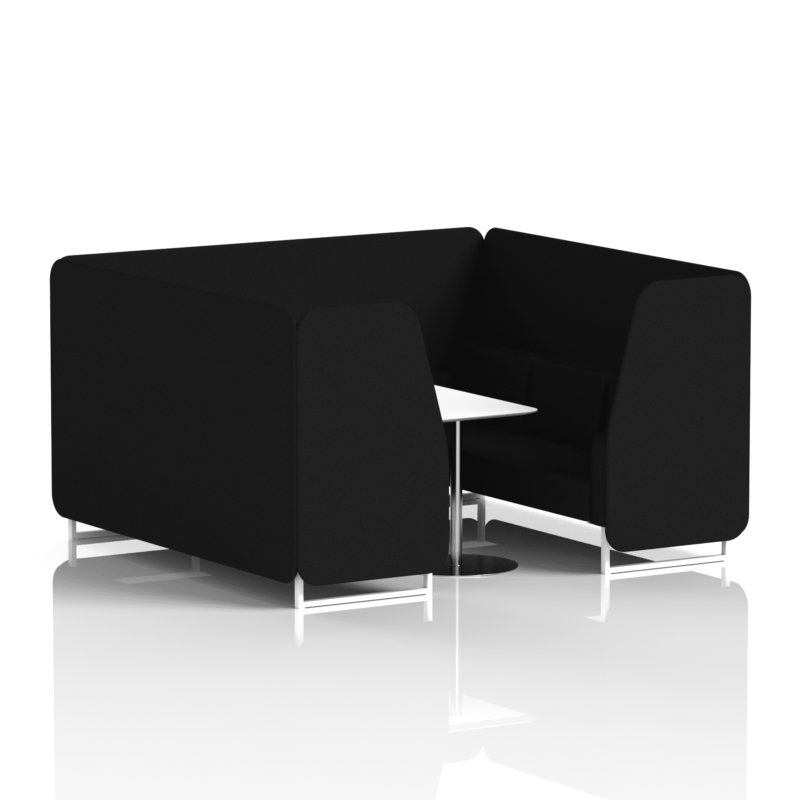 Brixworth Booth With White Legs And White Table In Single Tone - Image 69