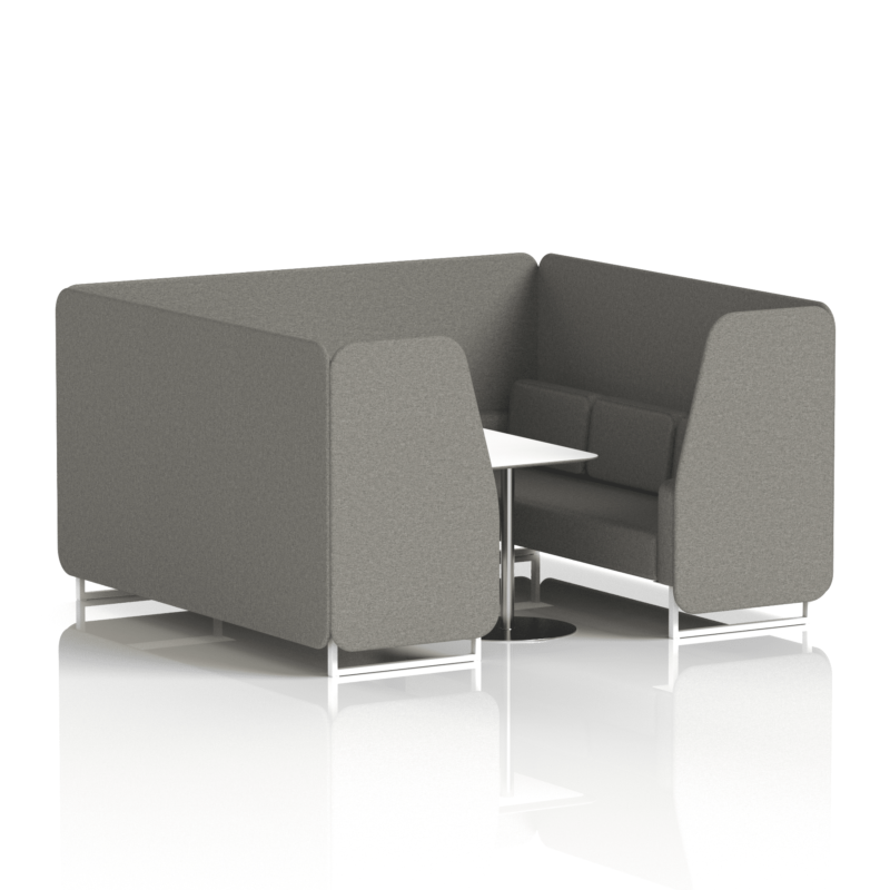 Brixworth Booth With White Legs And White Table In Single Tone - Image 70