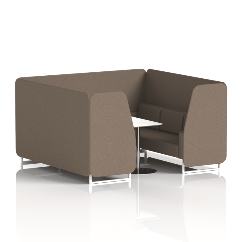 Brixworth Booth With White Legs And White Table In Single Tone - Image 72