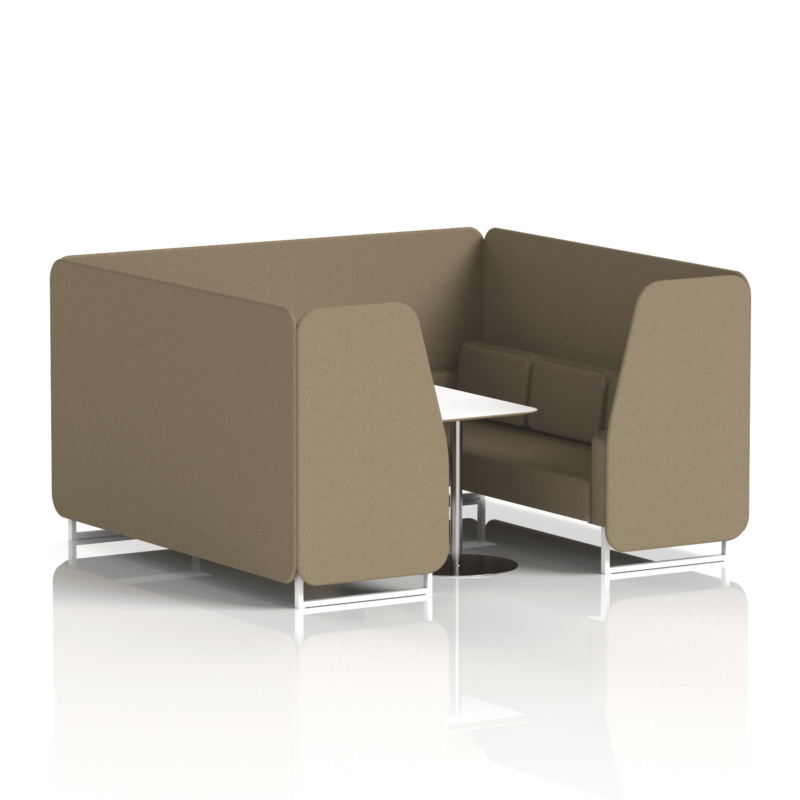 Brixworth Booth With White Legs And White Table In Single Tone - Image 73