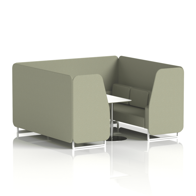 Brixworth Booth With White Legs And White Table In Single Tone - Image 75