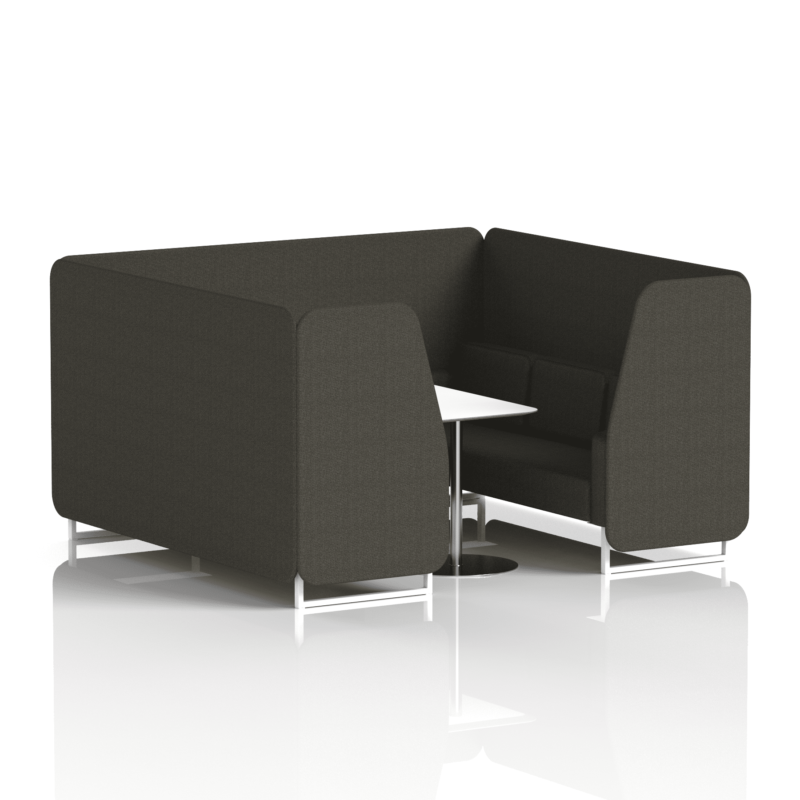 Brixworth Booth With White Legs And White Table In Single Tone - Image 76
