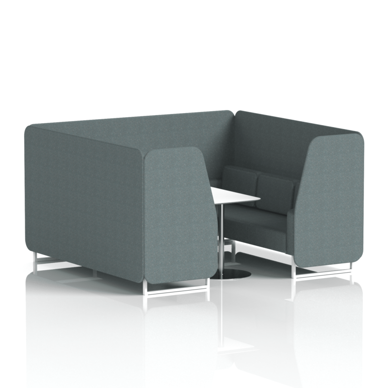 Brixworth Booth With White Legs And White Table In Single Tone - Image 78
