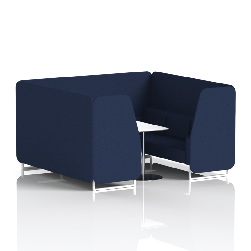 Brixworth Booth With White Legs And White Table In Single Tone - Image 80