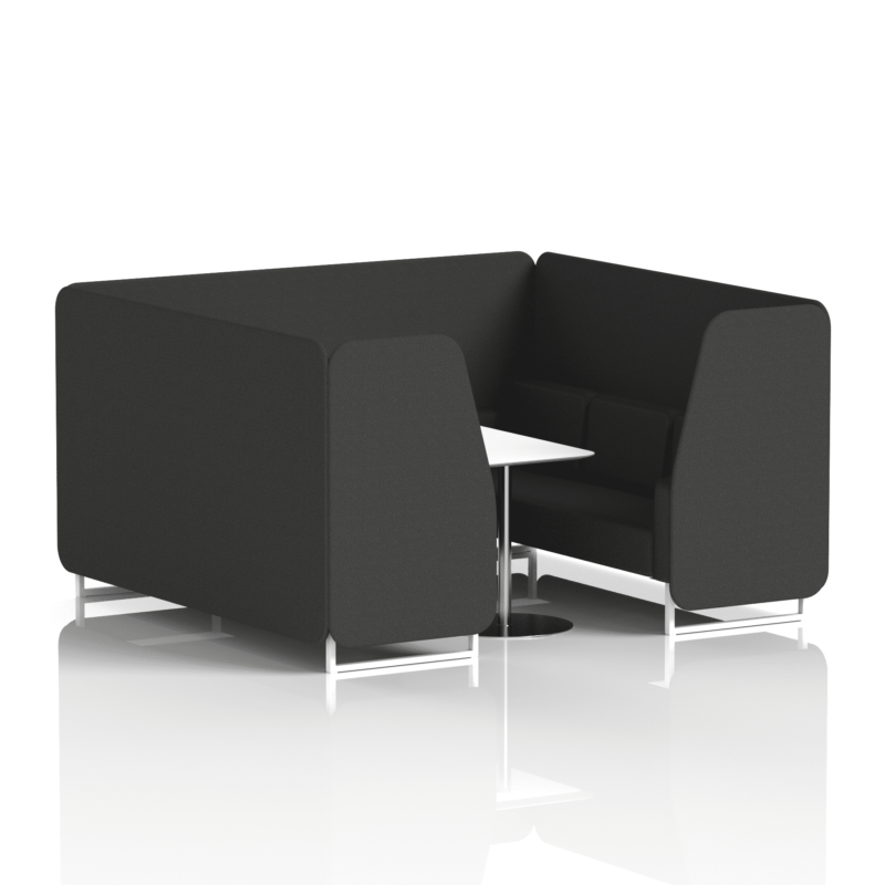 Brixworth Booth With White Legs And White Table In Single Tone - Image 81