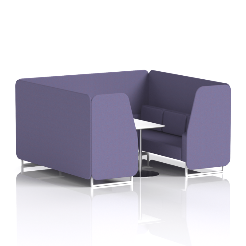 Brixworth Booth With White Legs And White Table In Single Tone - Image 82