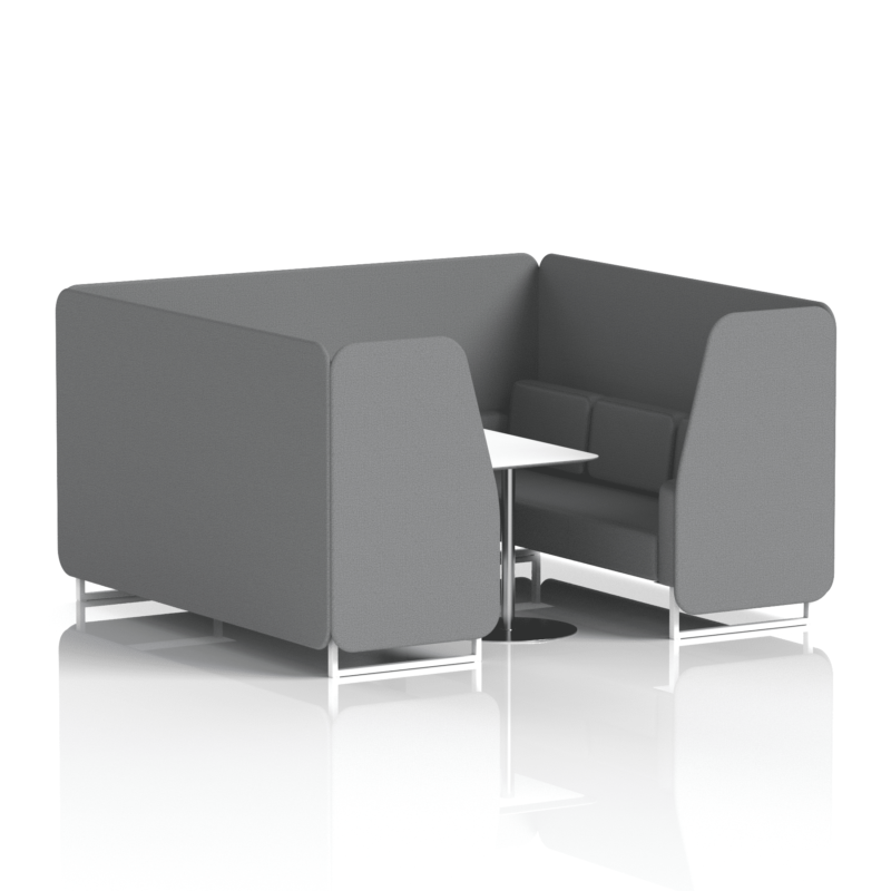Brixworth Booth With White Legs And White Table In Single Tone - Image 83