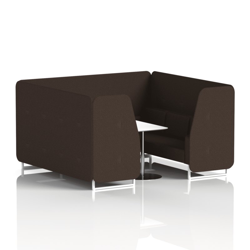 Brixworth Booth With White Legs And White Table In Single Tone - Image 84