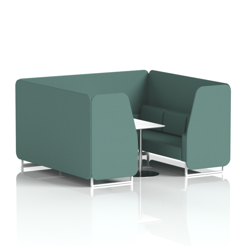 Brixworth Booth With White Legs And White Table In Single Tone - Image 85