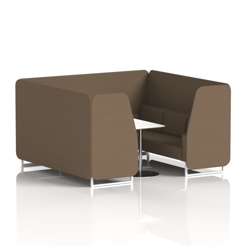 Brixworth Booth With White Legs And White Table In Single Tone - Image 87