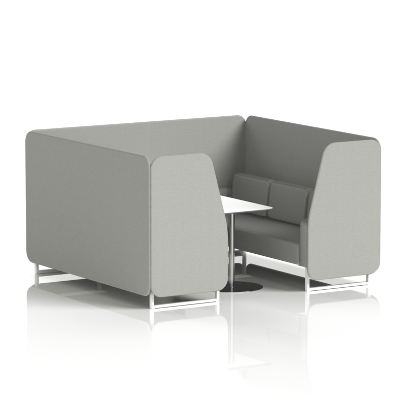 Brixworth Booth With White Legs And White Table In Single Tone - Image 88