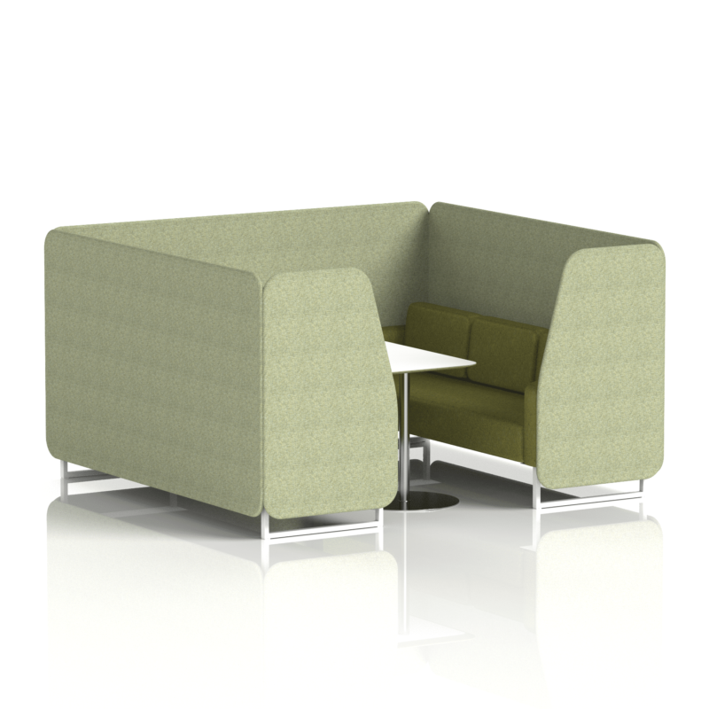 Brixworth Booth With White Legs And White Table In Two Tone - Image 61