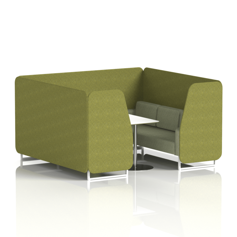 Brixworth Booth With White Legs And White Table In Two Tone - Image 64