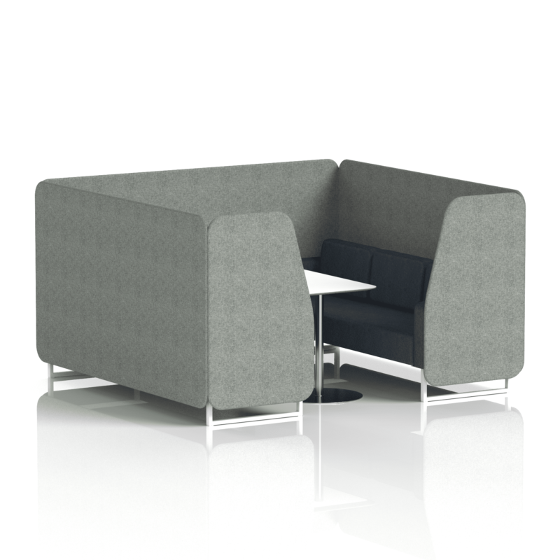 Brixworth Booth With White Legs And White Table In Two Tone - Image 65