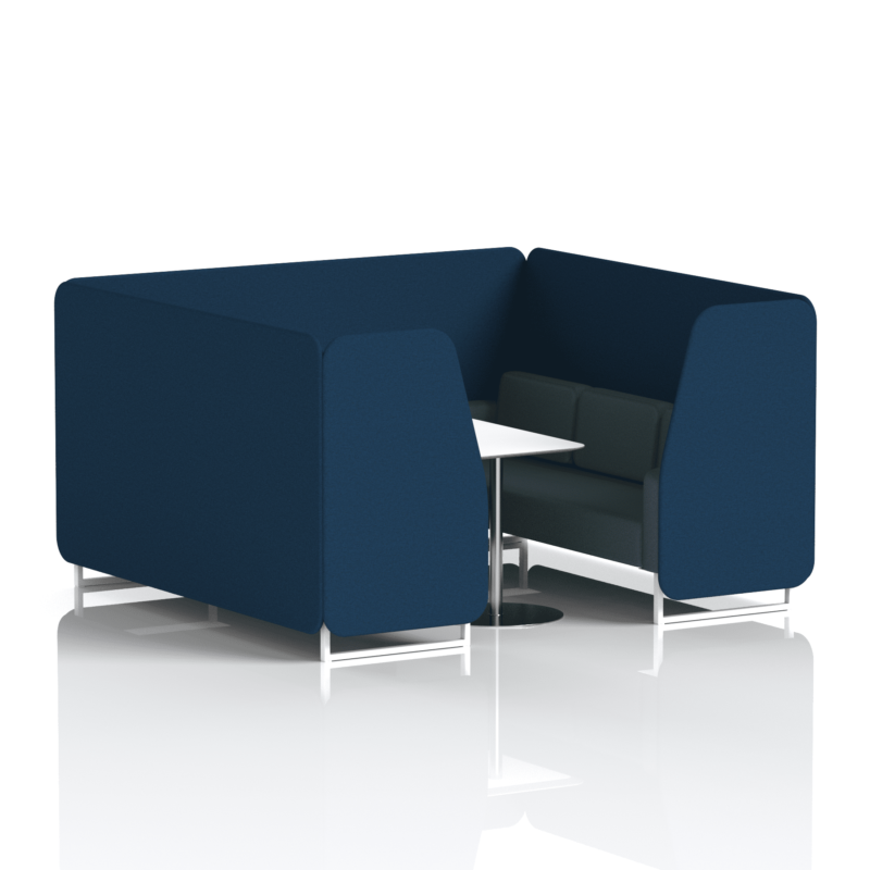 Brixworth Booth With White Legs And White Table In Two Tone - Image 68