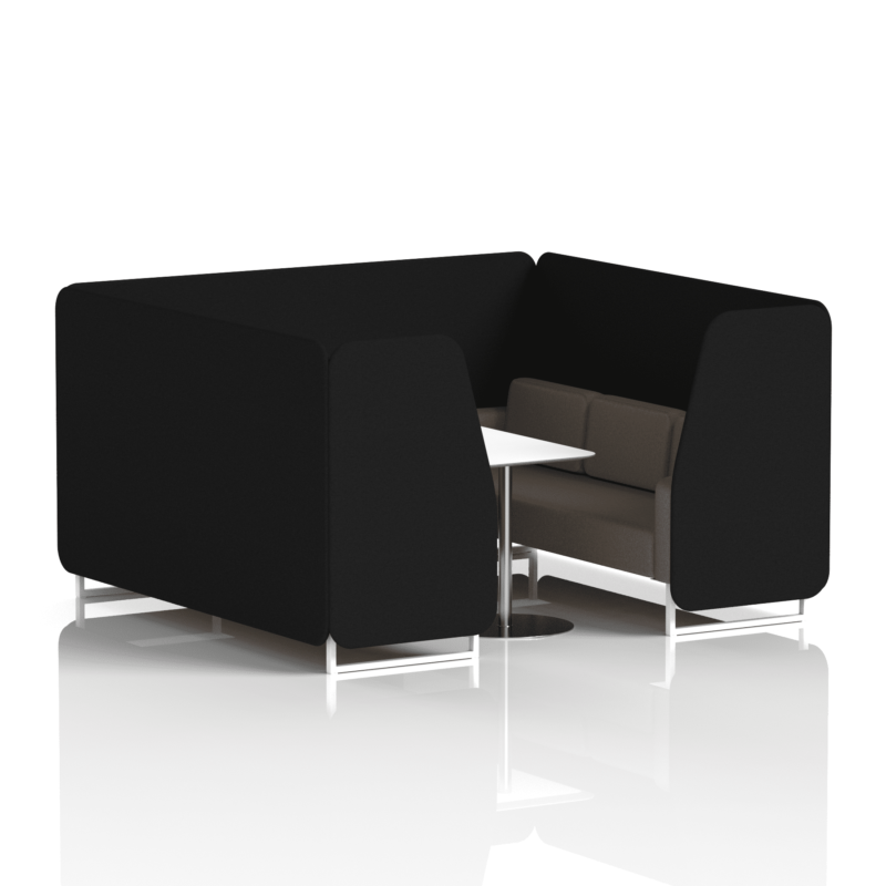 Brixworth Booth With White Legs And White Table In Two Tone - Image 69