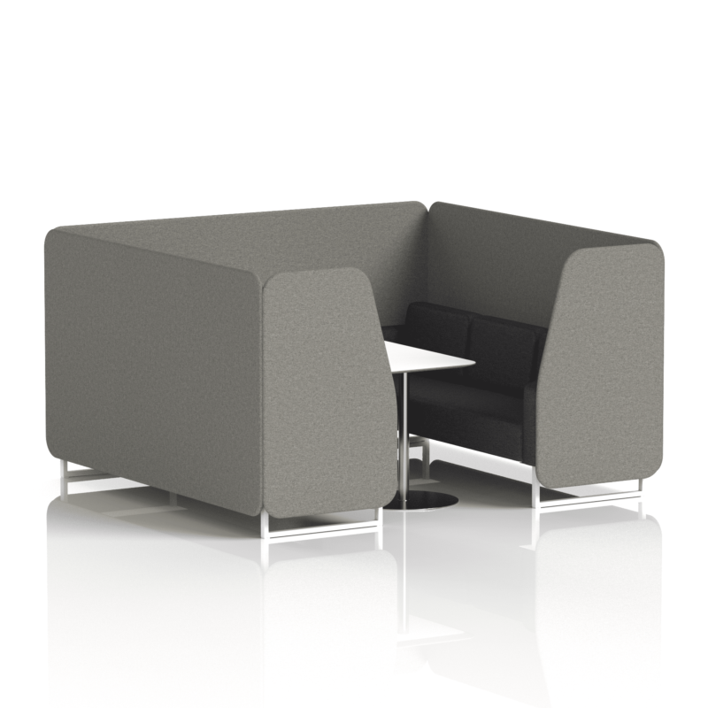 Brixworth Booth With White Legs And White Table In Two Tone - Image 70