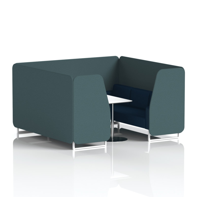 Brixworth Booth With White Legs And White Table In Two Tone - Image 71