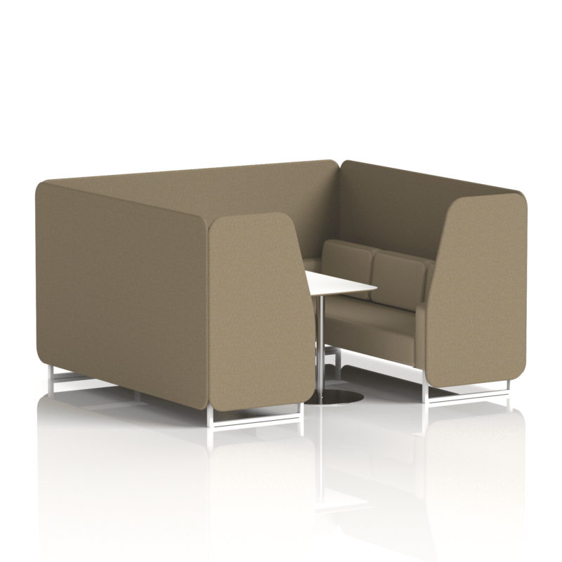 Brixworth Booth With White Legs And White Table In Two Tone - Image 73