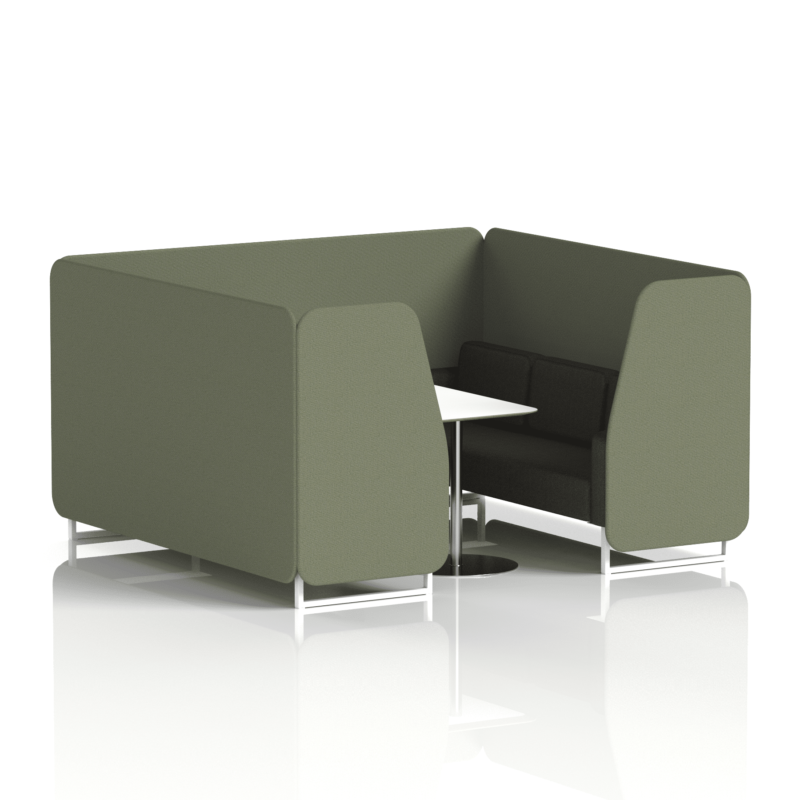 Brixworth Booth With White Legs And White Table In Two Tone - Image 74