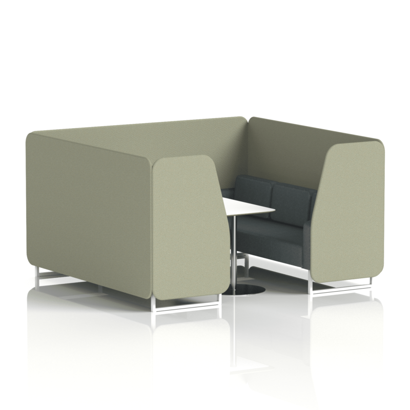 Brixworth Booth With White Legs And White Table In Two Tone - Image 75