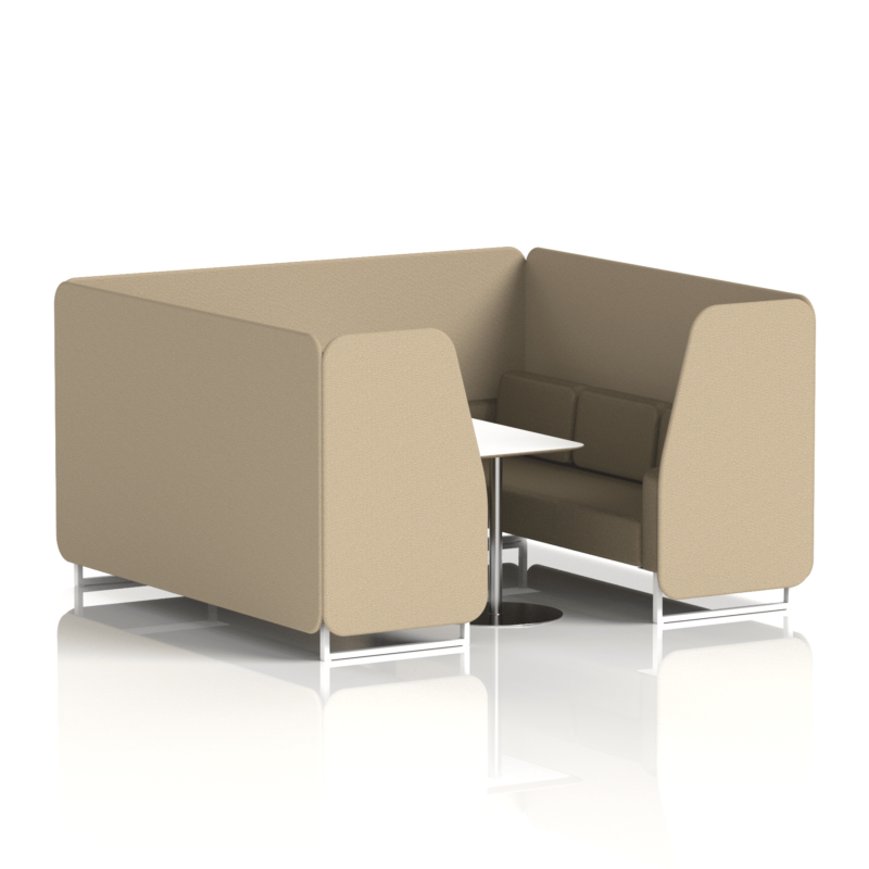 Brixworth Booth With White Legs And White Table In Two Tone - Image 77