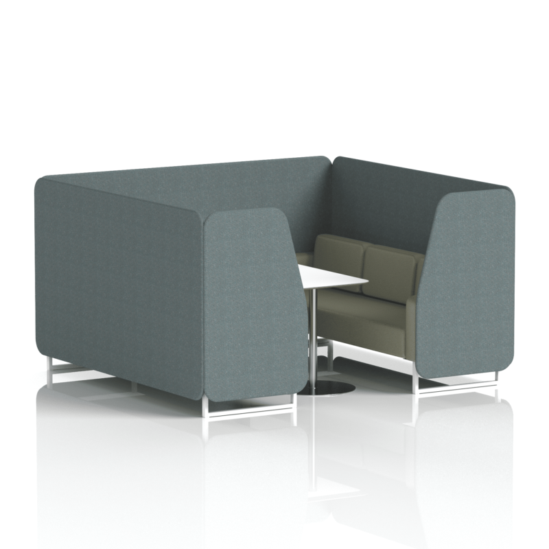 Brixworth Booth With White Legs And White Table In Two Tone - Image 78