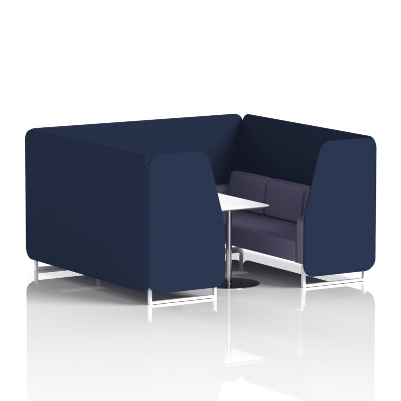 Brixworth Booth With White Legs And White Table In Two Tone - Image 80
