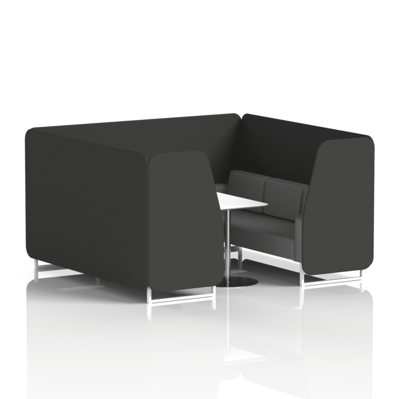 Brixworth Booth With White Legs And White Table In Two Tone - Image 81