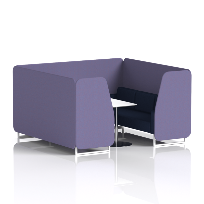 Brixworth Booth With White Legs And White Table In Two Tone - Image 82
