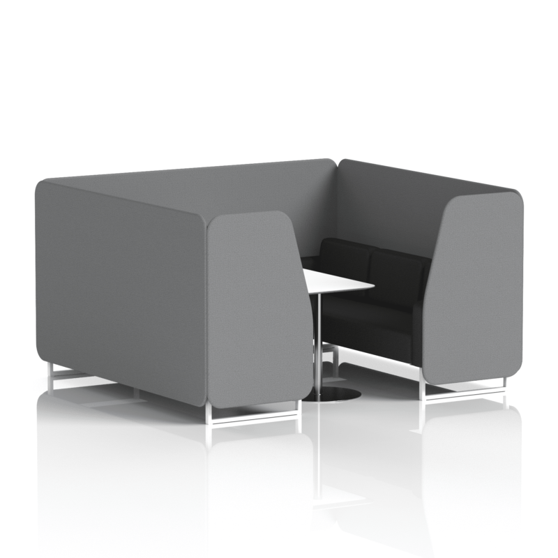 Brixworth Booth With White Legs And White Table In Two Tone - Image 83