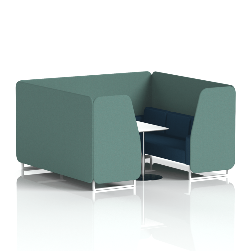 Brixworth Booth With White Legs And White Table In Two Tone - Image 85
