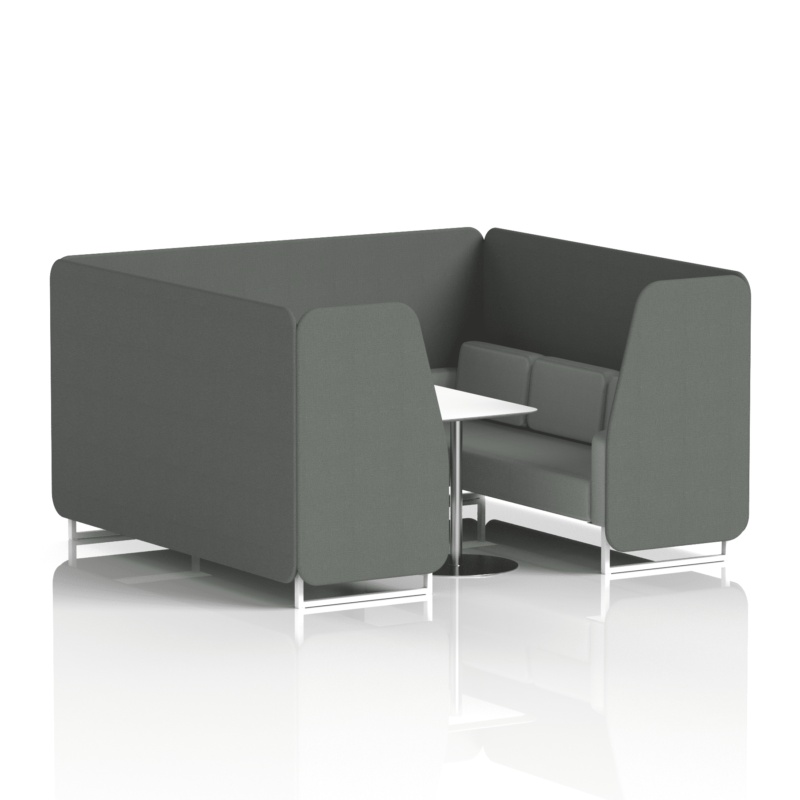 Brixworth Booth With White Legs And White Table In Two Tone - Image 86