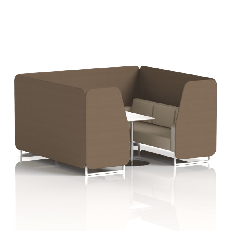 Brixworth Booth With White Legs And White Table In Two Tone - Image 87