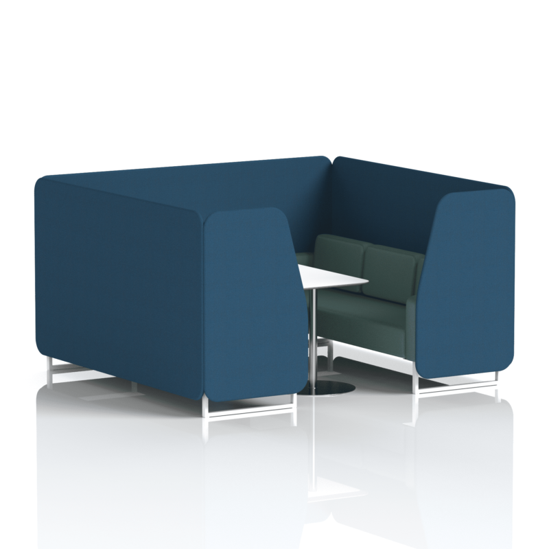 Brixworth Booth With White Legs And White Table In Two Tone - Image 89