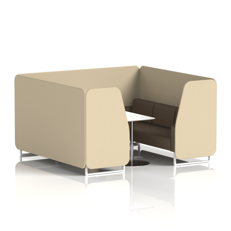 Brixworth Booth With White Legs And White Table In Two Tone - Image 90